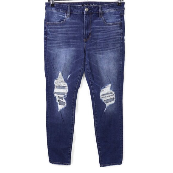 American Eagle Hi-Rise Jegging Jeans Size 12‎ Short 360 Next Level Stretch - Picture 1 of 6